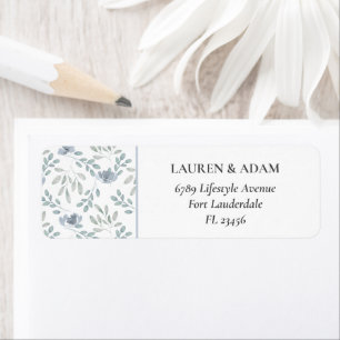 Rustic Dusty Blue Eucalyptus Address Return Address Label