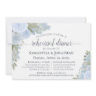 Rustic Dusty Blue Floral Wedding Rehearsal Dinner