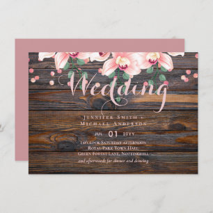 Rustic Dusty Rose Pink Floral Wedding