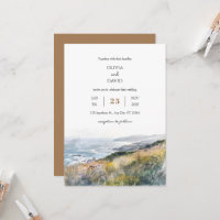 Rustic Dusty Windy Bluffs Ocean View beach wedding