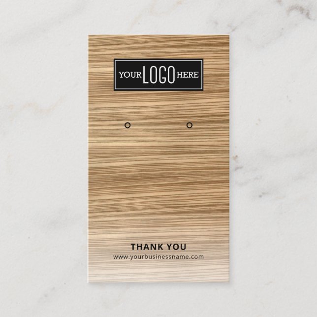 Rustic Earring Display Cards – Jewellery Packaging (Front)