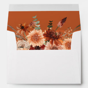 Rustic Earth & Champagne Florals Envelope 2o2