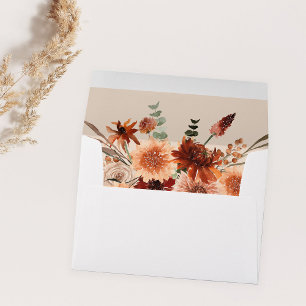 Rustic Earth & Champagne Florals Envelope - Beige