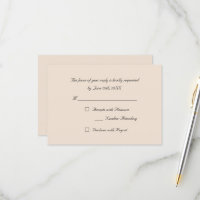Rustic Earth Elegant Party RSVP Invitation Card