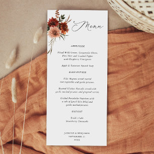 Rustic Earth Florals Menu -V2