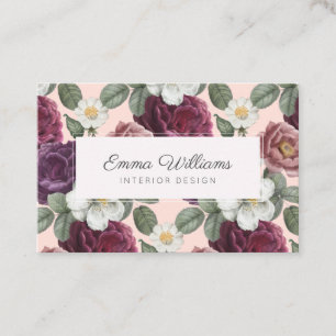 Rustic Earth Florals Purple Business Card
