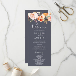 Rustic Earth Florals   Purple Wedding Program