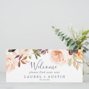 Rustic Earth Hanging Seating Chart Welcome Header