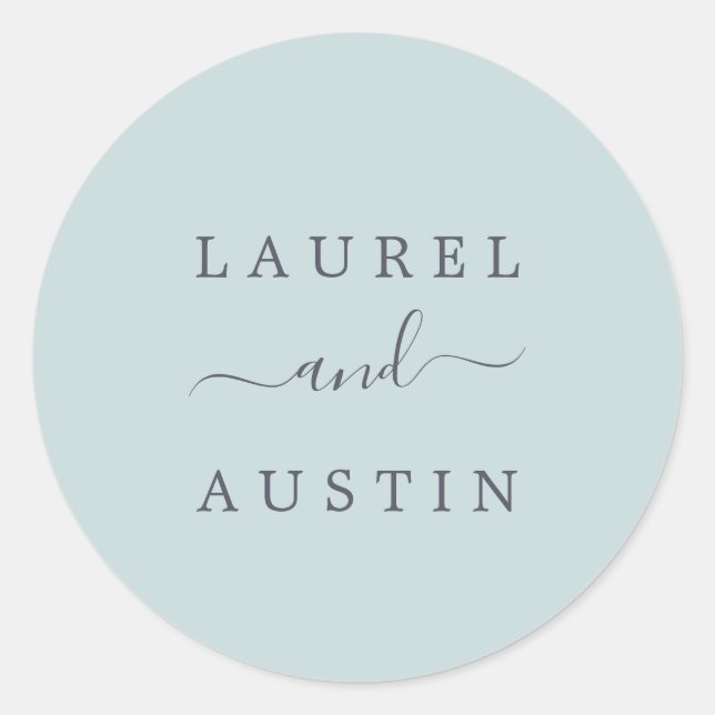 Rustic Earth | Mint Wedding Envelope Seals (Front)