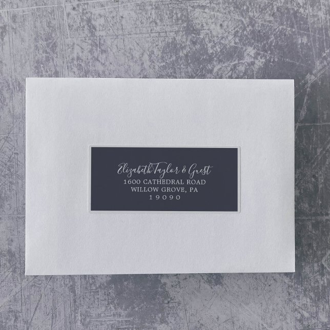 Rustic Earth Navy Coordinate Guest Address Labels (Creator Uploaded)