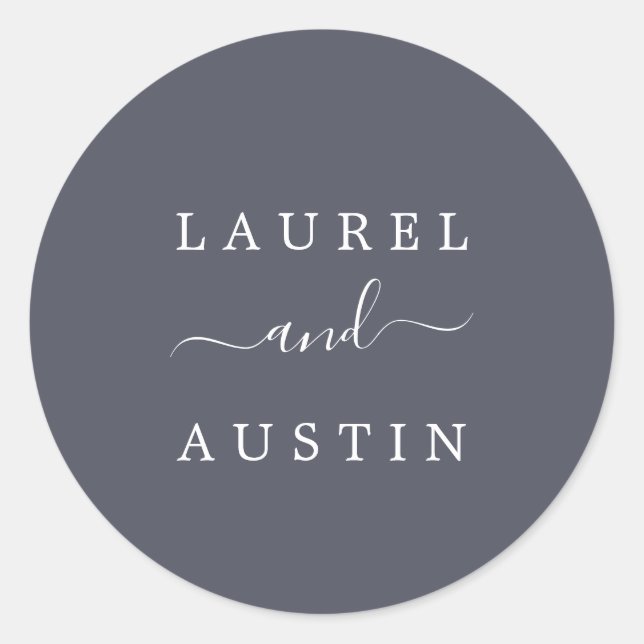 Rustic Earth | Purple Wedding Envelope Seals (Front)