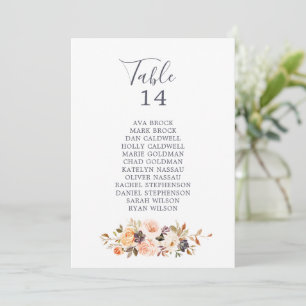Rustic Earth Table Number Seating Chart Cards