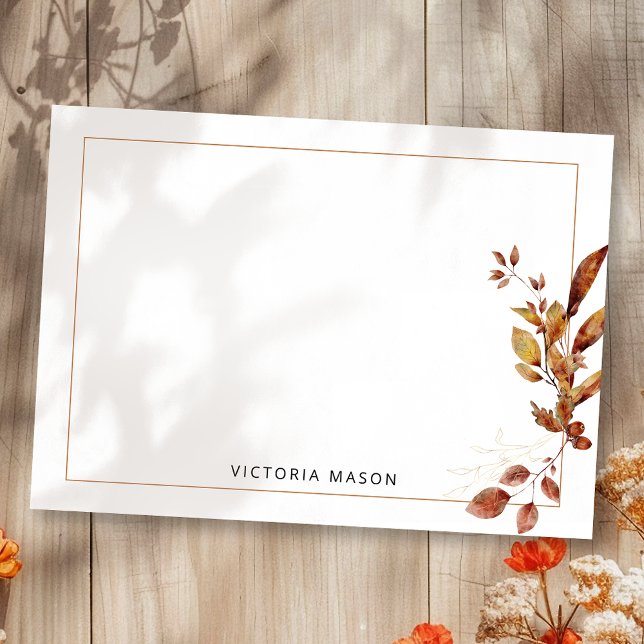 Rustic Earth Tones Autumn Leaves Card (Creator Uploaded)