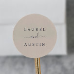 Rustic Earth Wedding Envelope Seals<br><div class="desc">These rustic earth wedding envelope seals are perfect for a fall wedding. The elegant earth tone design features rustic calligraphy on a peach background with vintage boho style. Personalise the label with the names of the bride and groom.</div>