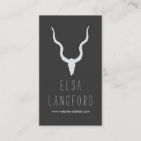 Rustic Earthy Bohemian Antlers Dark Grey