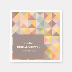 Rustic Earthy Fall Neutrals Custom Bridal Shower Napkin