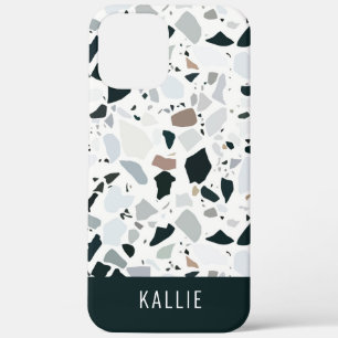 Rustic Earthy Terrazzo Stone Pattern iPhone 12 Pro Max Case