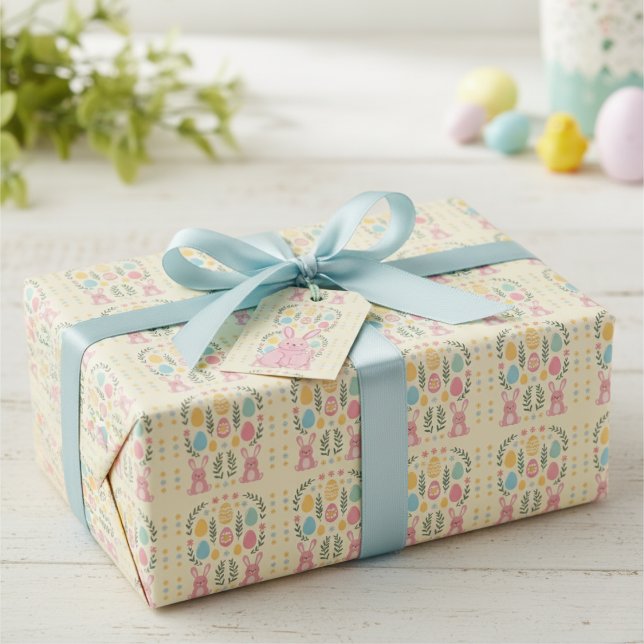 Rustic Easter Bunny & Laurel Wreath Wrapping Paper (Rustic Easter Bunny & Laurel Wreath Wrapping Paper)