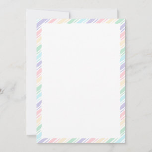 Rustic Easter Pastel Colours Border Custom Text Invitation