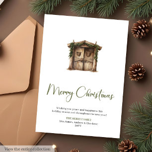 Rustic Editable Warmish Holiday Christmas Greeting