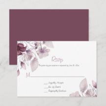 Rustic Eggplant, Dusty Purple, Mauve Pink Floral