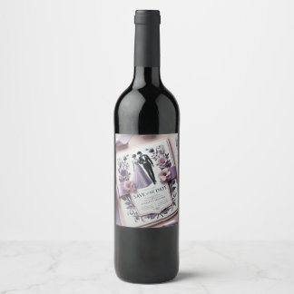 Rustic Elegance: A Wedding Invitation Wine Label