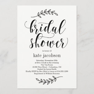 Rustic Elegance Bridal Shower Invitation