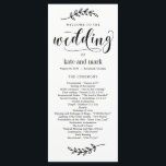 Rustic Elegance EDITABLE COLOR Wedding Program<br><div class="desc">Simply elegant programs that are perfect for sharing important details of your special day with your guests. Design by © berryberrysweet . Printable digital files are available! Visit our website at www.berryberrysweet.com for more details!</div>