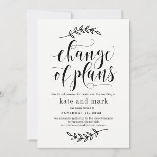 Rustic Elegance EDITABLE COLOR Wedding Update Card