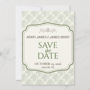 Rustic Elegance Fall Pinecone Save The Date
