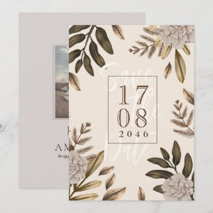 Rustic Elegance Floral Save the date invitaions Invitation
