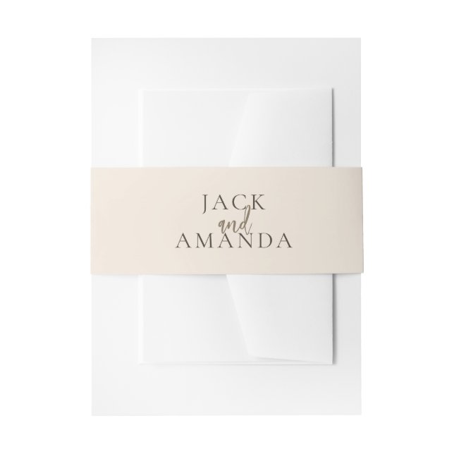 Rustic Elegance Floral Wedding Belly Bands Invitation Belly Band (Front Example)