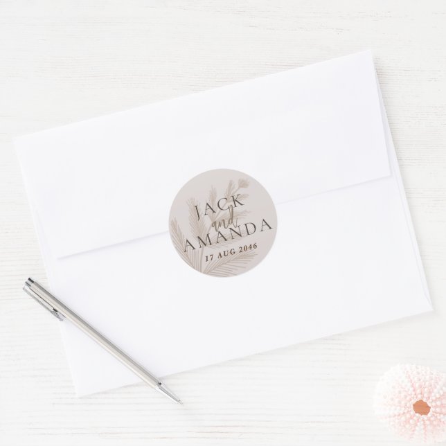 Rustic Elegance Floral Wedding stationery stickers (Envelope)
