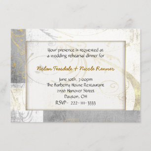 Rustic Elegance Rehearsal Dinner Invitation