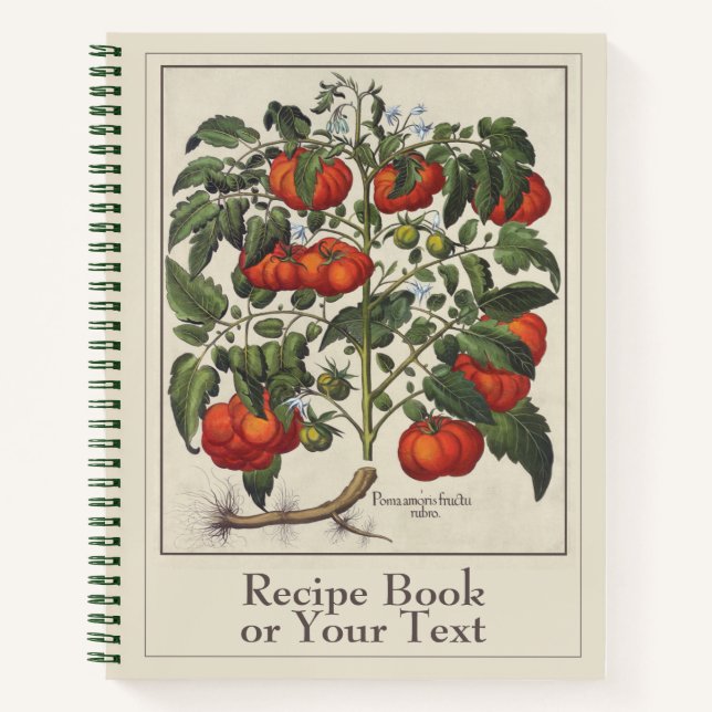 Rustic Elegance Tomato Spiral Notebook (Front)
