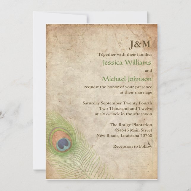 Rustic Elegance | Wedding Invitations (Front)