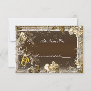Rustic Elegance White Rose Table Place Card