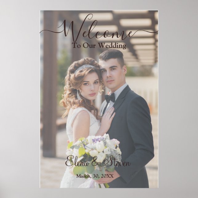 Rustic Elegant 3D Floral Wedding  Poster (Front)