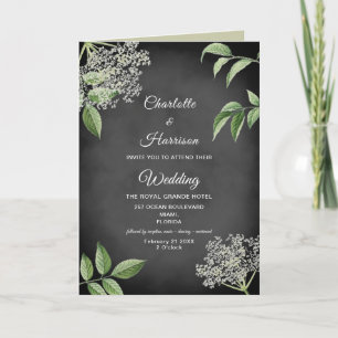 Rustic Elegant Baby's Breath Flowers Wedding Invitation