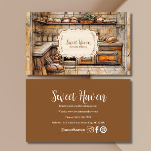 Rustic Elegant Baking Business Card
