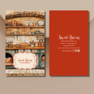Rustic Elegant Baking Business Card