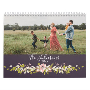 Rustic Elegant Family Photo Calendar