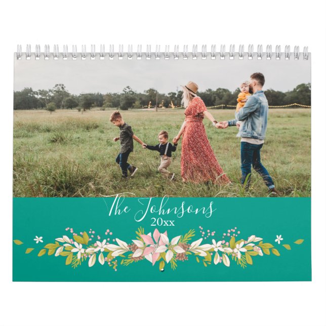 Rustic Elegant Family Photo Calendar (Cover)