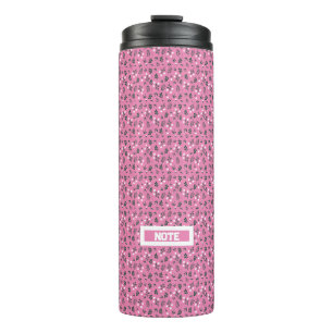 Rustic Elegant  Floral  Pattern Thermal Tumbler
