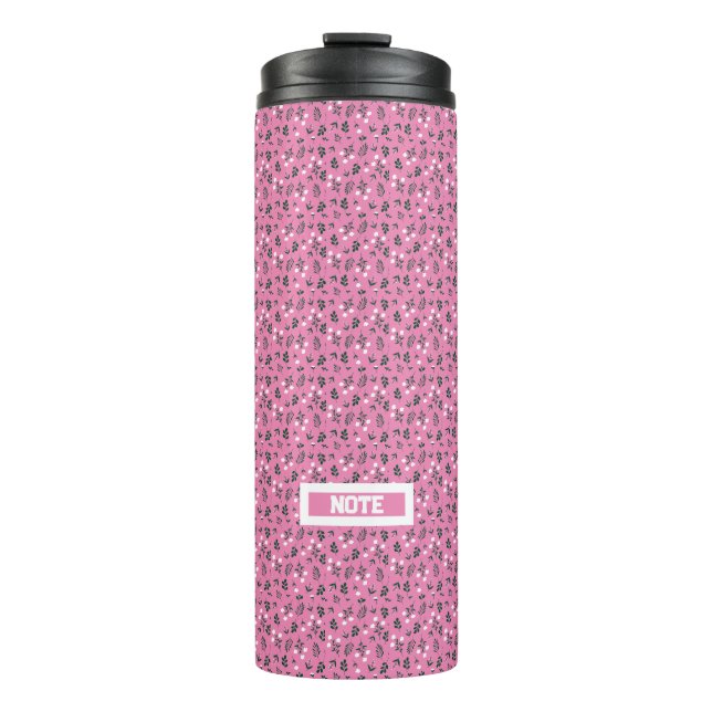 Rustic Elegant  Floral  Pattern Thermal Tumbler (Front)