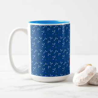 Rustic Elegant Floral Pattern Two-Tone Coffee Mug
