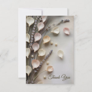 Rustic Elegant Floral  Thank You Card