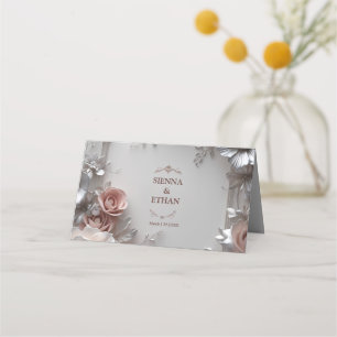 Rustic Elegant Floral Wedding Place Card