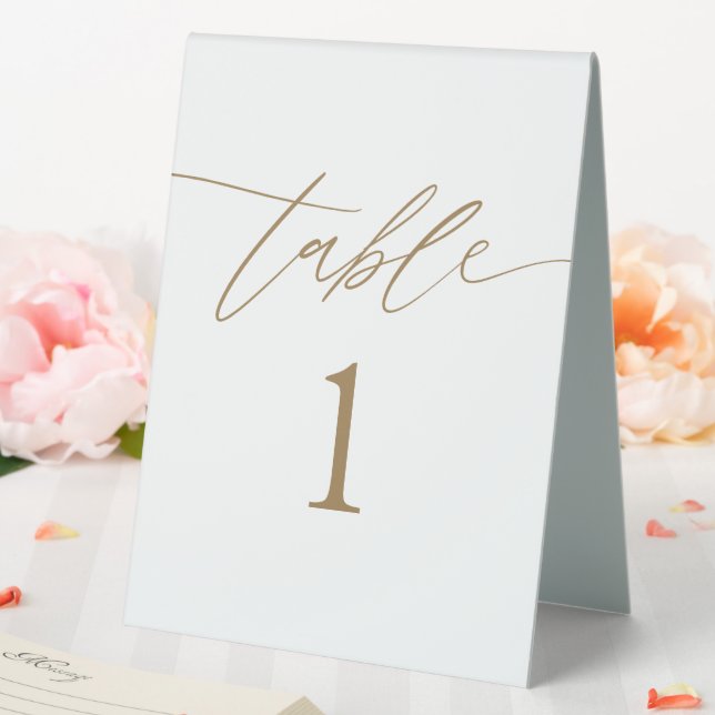 Rustic Elegant Gold Wedding Table Numbers (In SItu (Wedding))