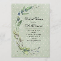 Rustic Elegant Greenery Leaves Bridal Shower